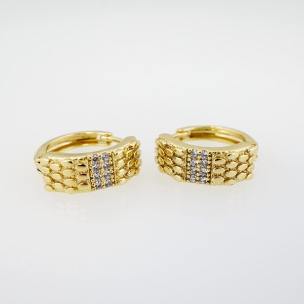 Arete de Acero Bañado en Oro 14k - EA219