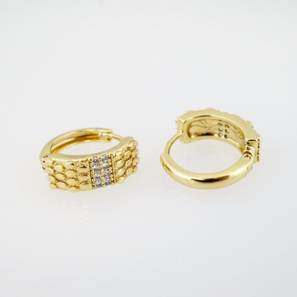 Arete de Acero Bañado en Oro 14k - EA219 - Imagen 2