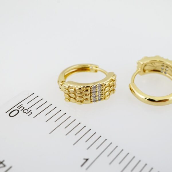 Arete de Acero Bañado en Oro 14k - EA219 - Imagen 3