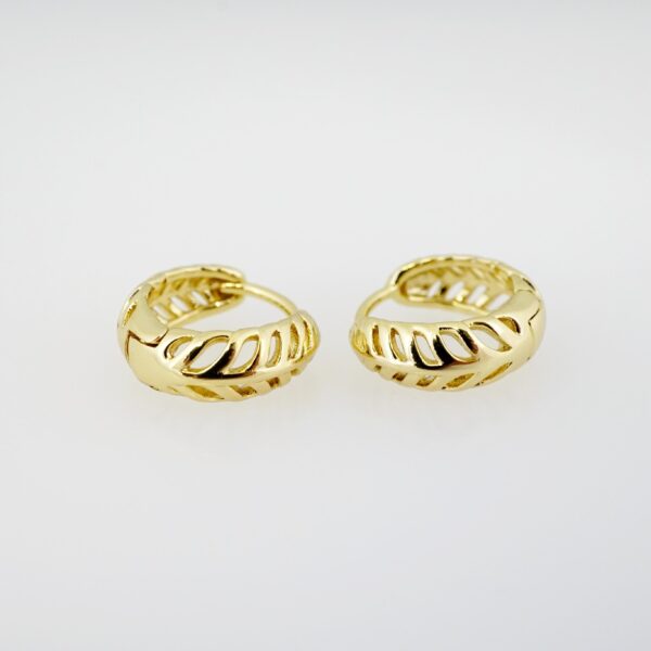 Arete de Acero Bañado en Oro 14k - EA234