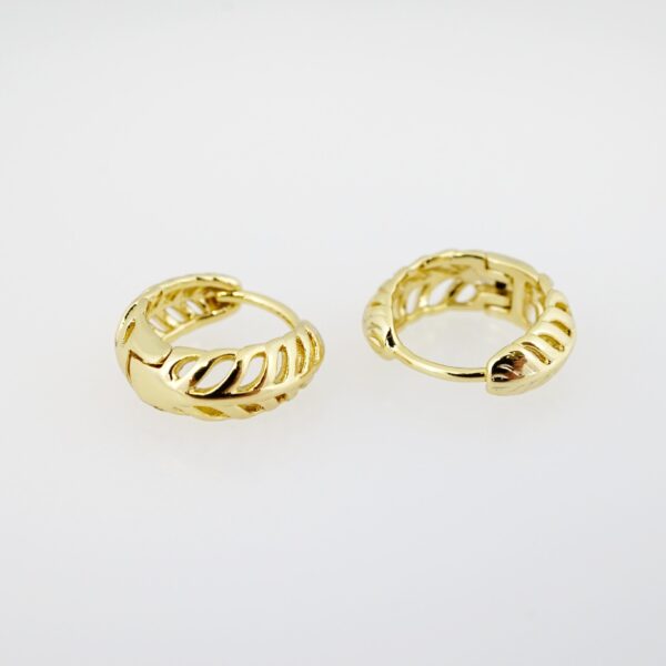 Arete de Acero Bañado en Oro 14k - EA234 - Imagen 2
