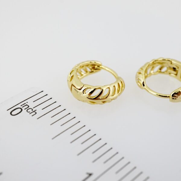 Arete de Acero Bañado en Oro 14k - EA234 - Imagen 3