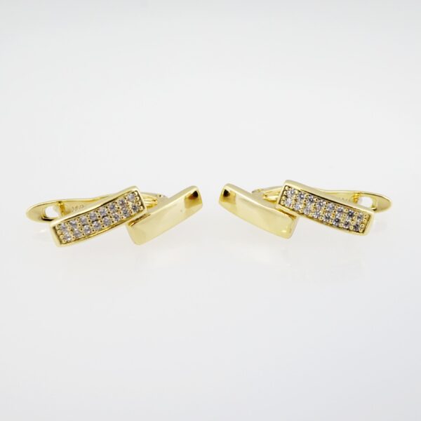 Arete de Acero Bañado en Oro 14k - EA263