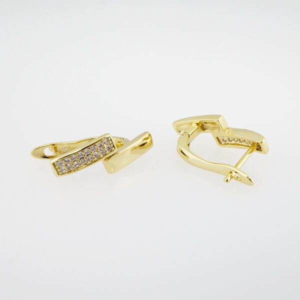 Arete de Acero Bañado en Oro 14k - EA263 - Imagen 2