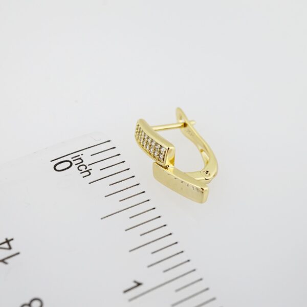 Arete de Acero Bañado en Oro 14k - EA263 - Imagen 3