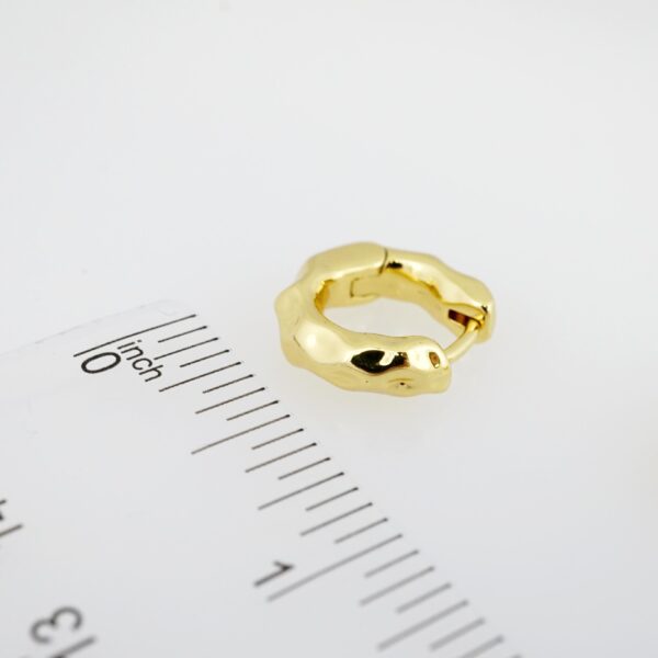 Arete de Acero Bañado en Oro 14k - EA244 - Imagen 3