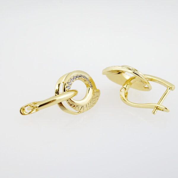 Arete de Acero Bañado en Oro 14k - EA253 - Imagen 2