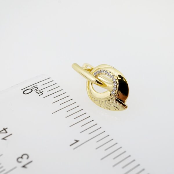 Arete de Acero Bañado en Oro 14k - EA253 - Imagen 3