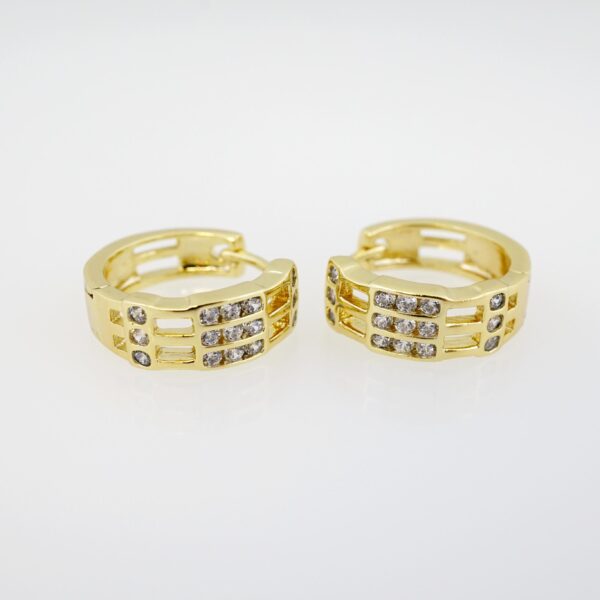 Arete de Acero Bañado en Oro 14k - EA258