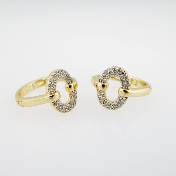 Arete de Acero Bañado en Oro 14k - EA260