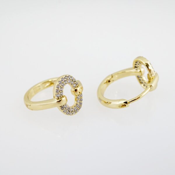 Arete de Acero Bañado en Oro 14k - EA260 - Imagen 2