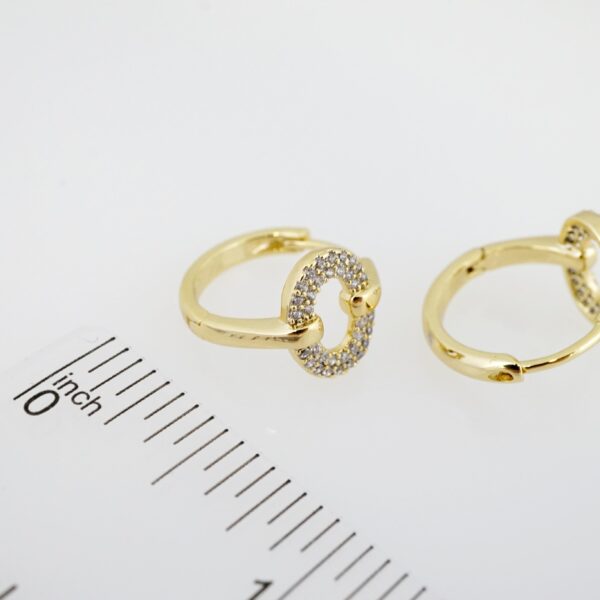 Arete de Acero Bañado en Oro 14k - EA260 - Imagen 3