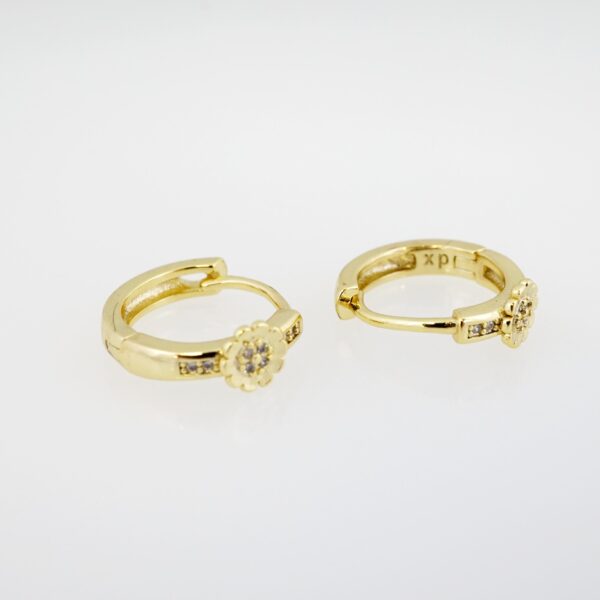 Arete de Acero Bañado en Oro 14k - EA227 - Imagen 2