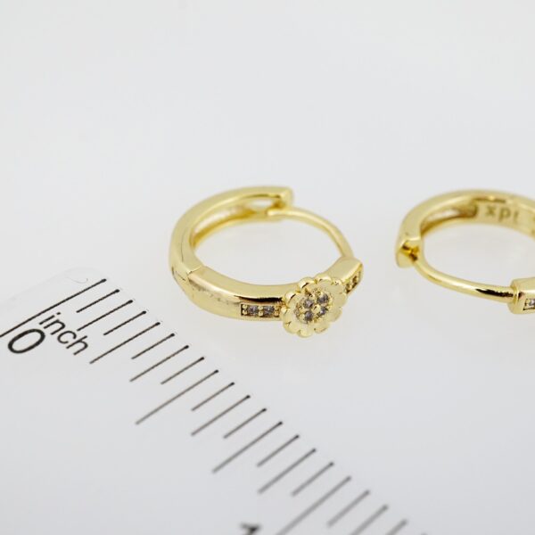 Arete de Acero Bañado en Oro 14k - EA227 - Imagen 3
