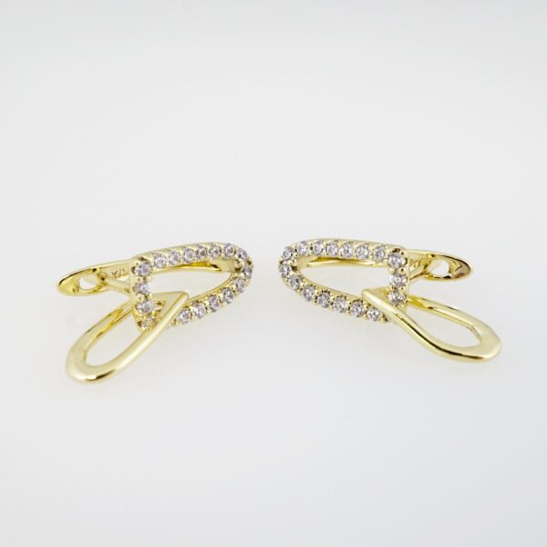 Arete de Acero Bañado en Oro 14k - EA277