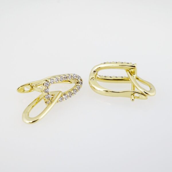 Arete de Acero Bañado en Oro 14k - EA277 - Imagen 2