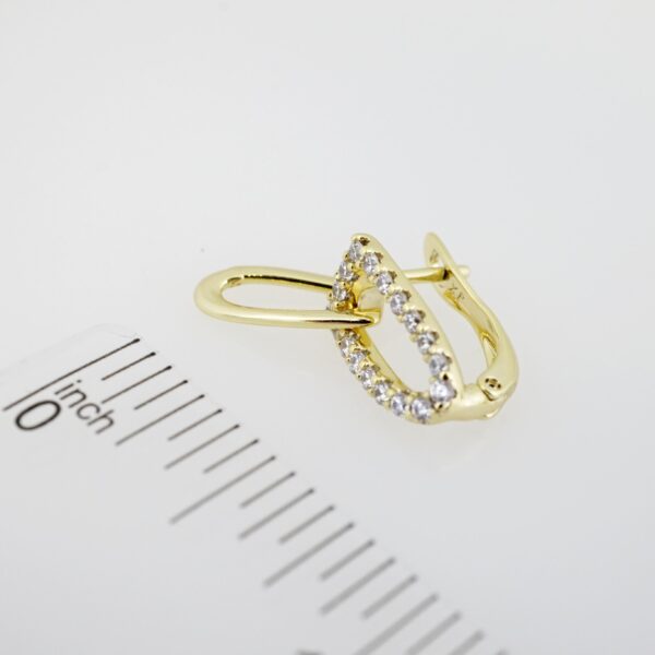Arete de Acero Bañado en Oro 14k - EA277 - Imagen 3