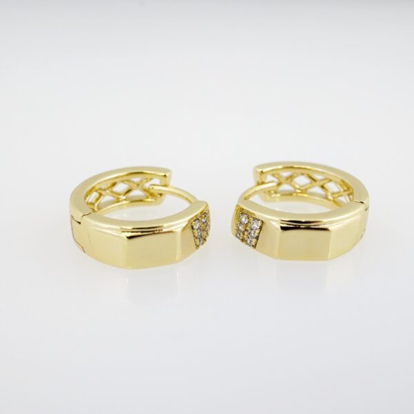 Arete de Acero Bañado en Oro 14k - EA225