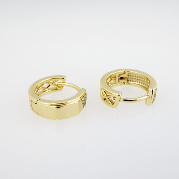 Arete de Acero Bañado en Oro 14k - EA225 - Imagen 2