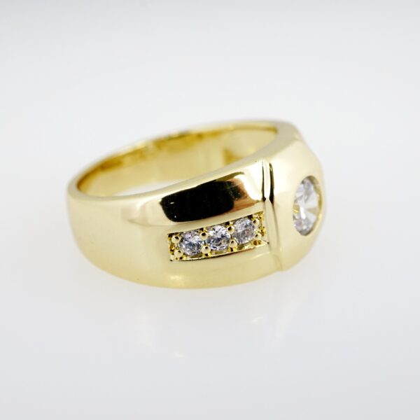 Anillo de Acero Inoxidable Bañado en Oro 14k - RG030 - Imagen 2