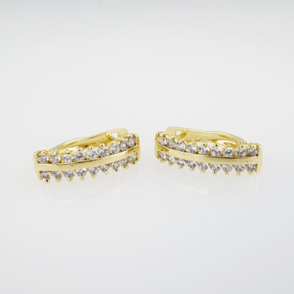 Arete de Acero Bañado en Oro 14k - EA181