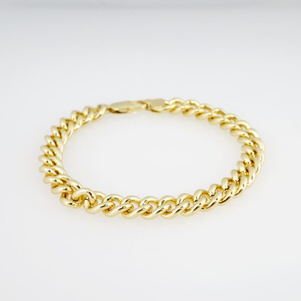 Manilla de Hombre en Acero Bañada en Oro 14k - MBR006