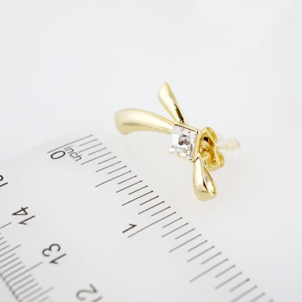 Arete de Acero Bañado en Oro 14k - EA407 - Imagen 3