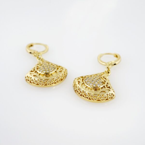 Arete de Acero Bañado en Oro 14k - EA402