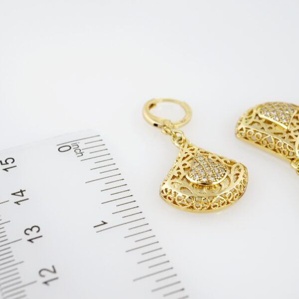Arete de Acero Bañado en Oro 14k - EA402 - Imagen 3