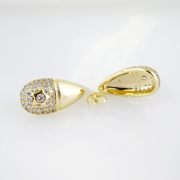 Arete de Acero Bañado en Oro 14k - EA399 - Imagen 2