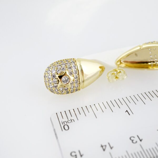 Arete de Acero Bañado en Oro 14k - EA399 - Imagen 3