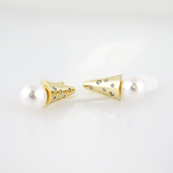 Arete de Acero Bañado en Oro 14k - EA391