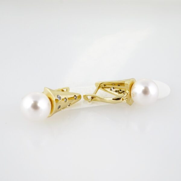 Arete de Acero Bañado en Oro 14k - EA391 - Imagen 2