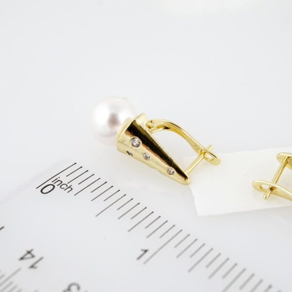 Arete de Acero Bañado en Oro 14k - EA391 - Imagen 3