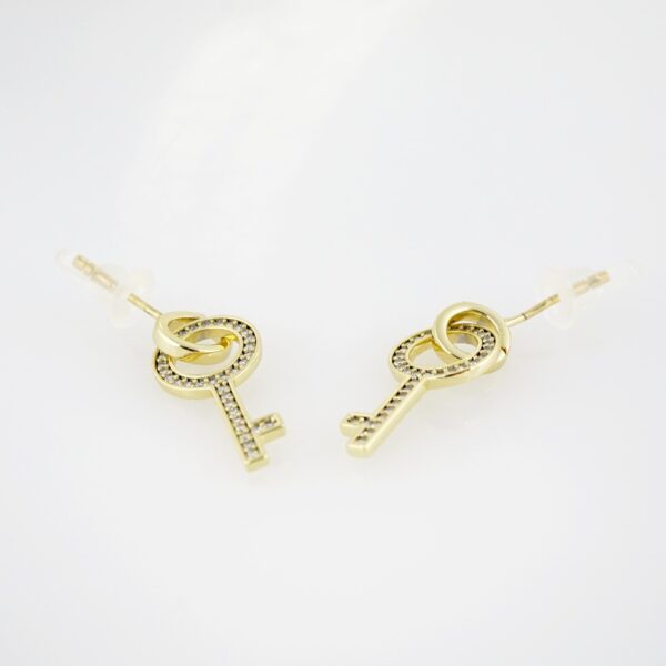 Arete de Acero Bañado en Oro 14k - EA143