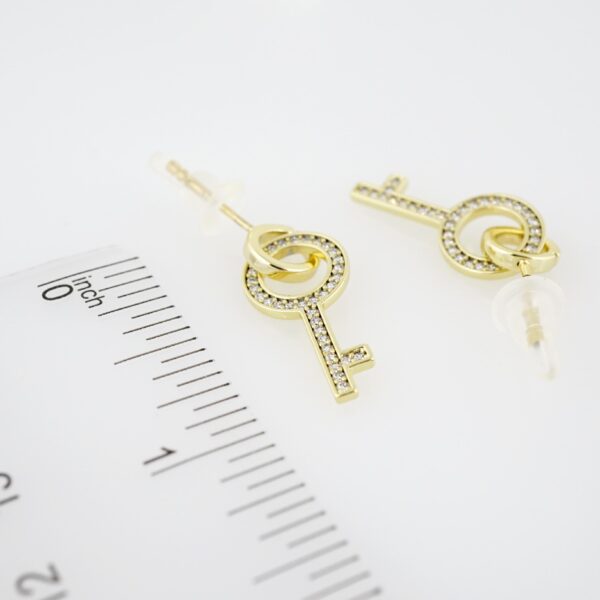 Arete de Acero Bañado en Oro 14k - EA143 - Imagen 3