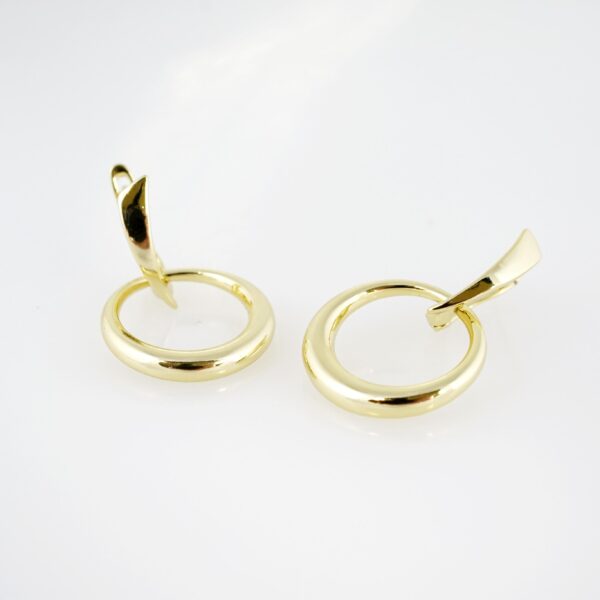 Arete de Acero Bañado en Oro 14k - EA130