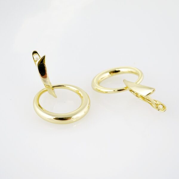 Arete de Acero Bañado en Oro 14k - EA130 - Imagen 2