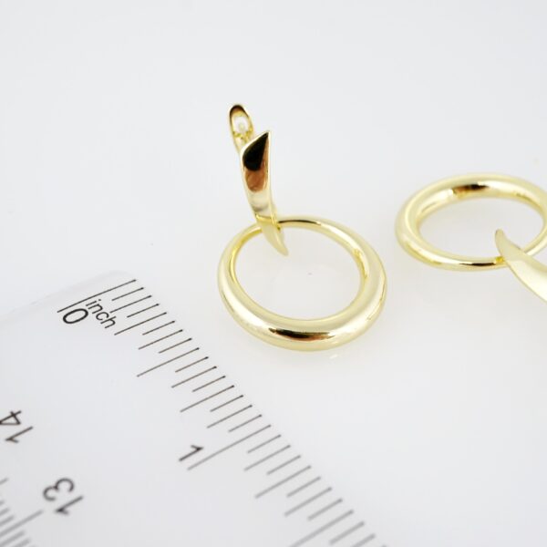 Arete de Acero Bañado en Oro 14k - EA130 - Imagen 3