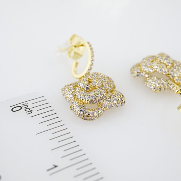 Arete de Acero Bañado en Oro 14k - EA126 - Imagen 3