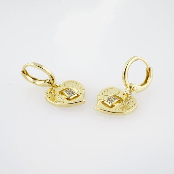Arete de Acero Bañado en Oro 14k - EA354