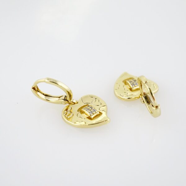 Arete de Acero Bañado en Oro 14k - EA354 - Imagen 2