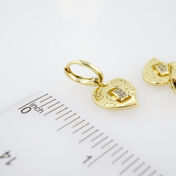 Arete de Acero Bañado en Oro 14k - EA354 - Imagen 3