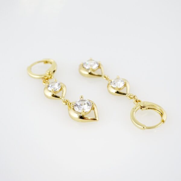 Arete de Acero Bañado en Oro 14k - EA351 - Imagen 2