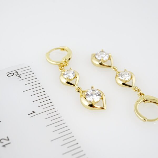 Arete de Acero Bañado en Oro 14k - EA351 - Imagen 3
