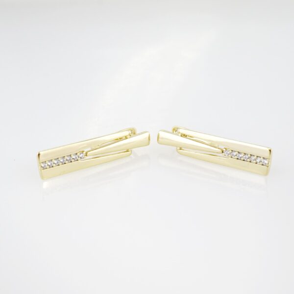 Arete de Acero Bañado en Oro 14k - EA352