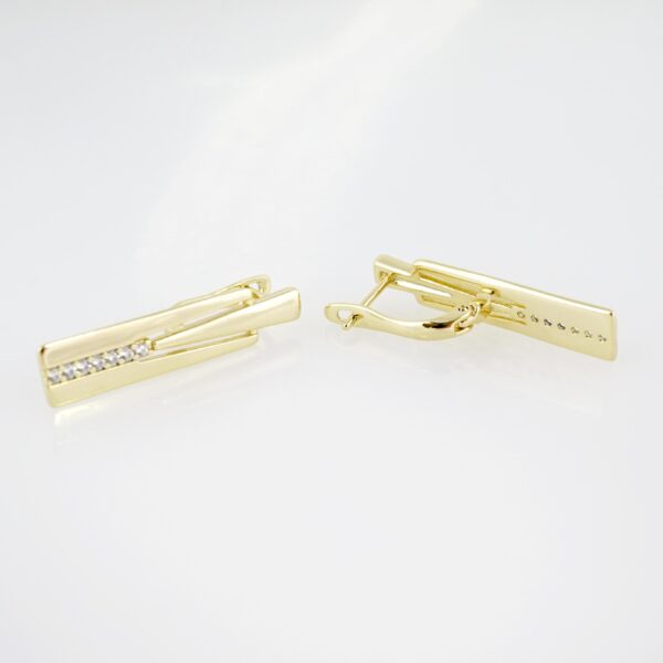 Arete de Acero Bañado en Oro 14k - EA352 - Imagen 2