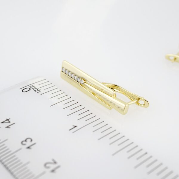 Arete de Acero Bañado en Oro 14k - EA352 - Imagen 3