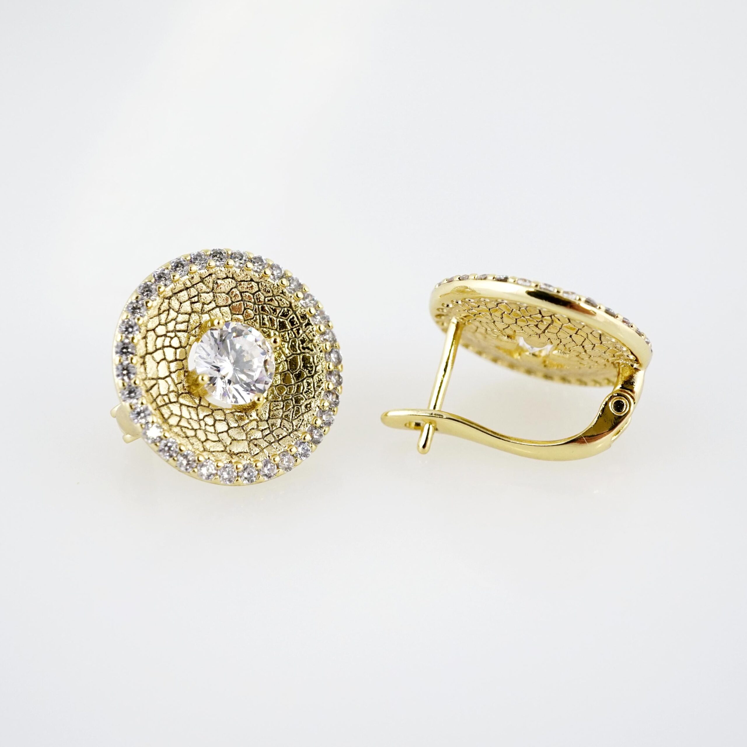 Arete de Acero Bañado en Oro 14k - EA350 - Imagen 2