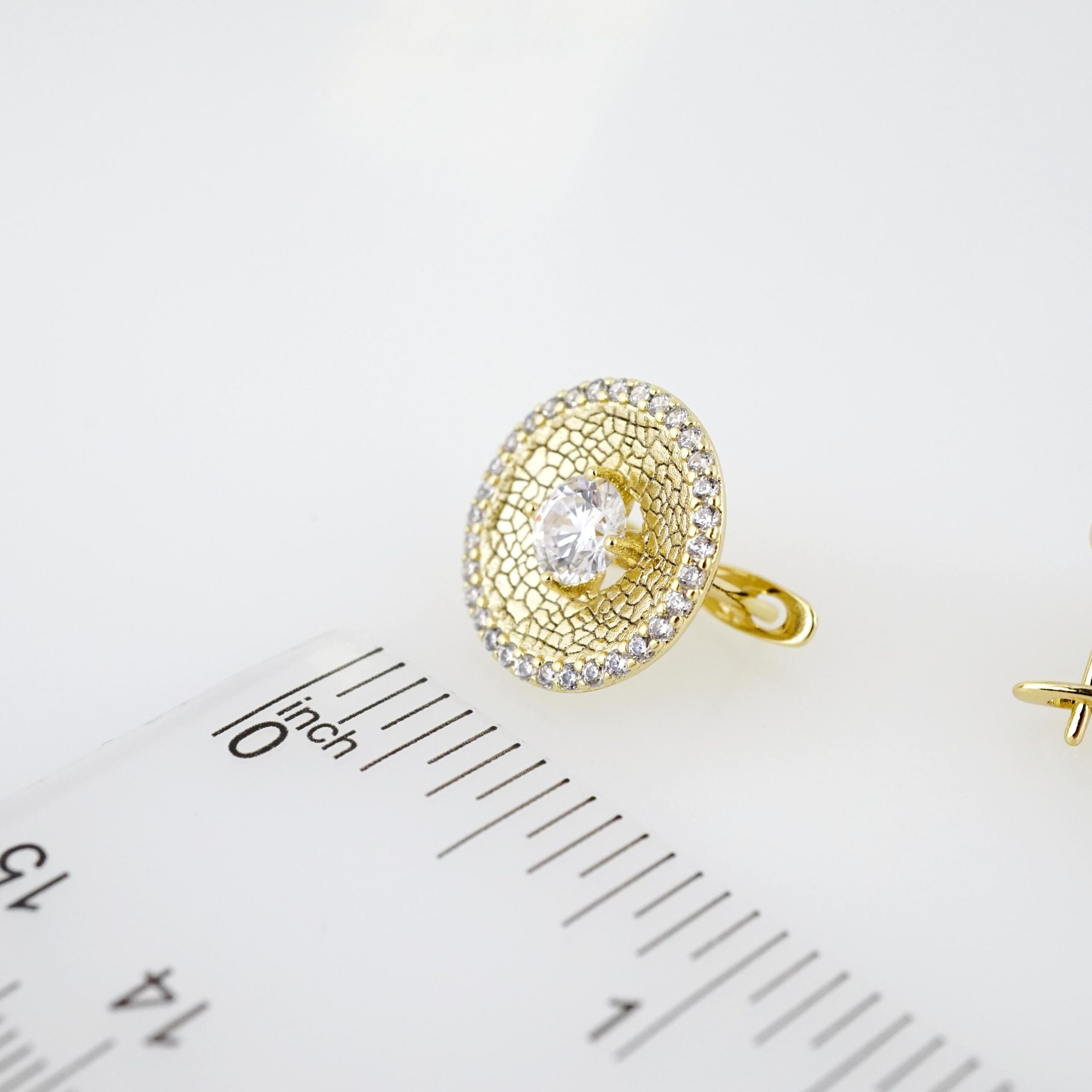 Arete de Acero Bañado en Oro 14k - EA350 - Imagen 3